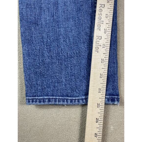 Mother Jeans Womens 24 Blue The Pixie Tomcat Crop‎ Distressed Mid Rise Denim - Picture 9 of 15